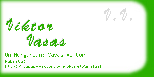 viktor vasas business card